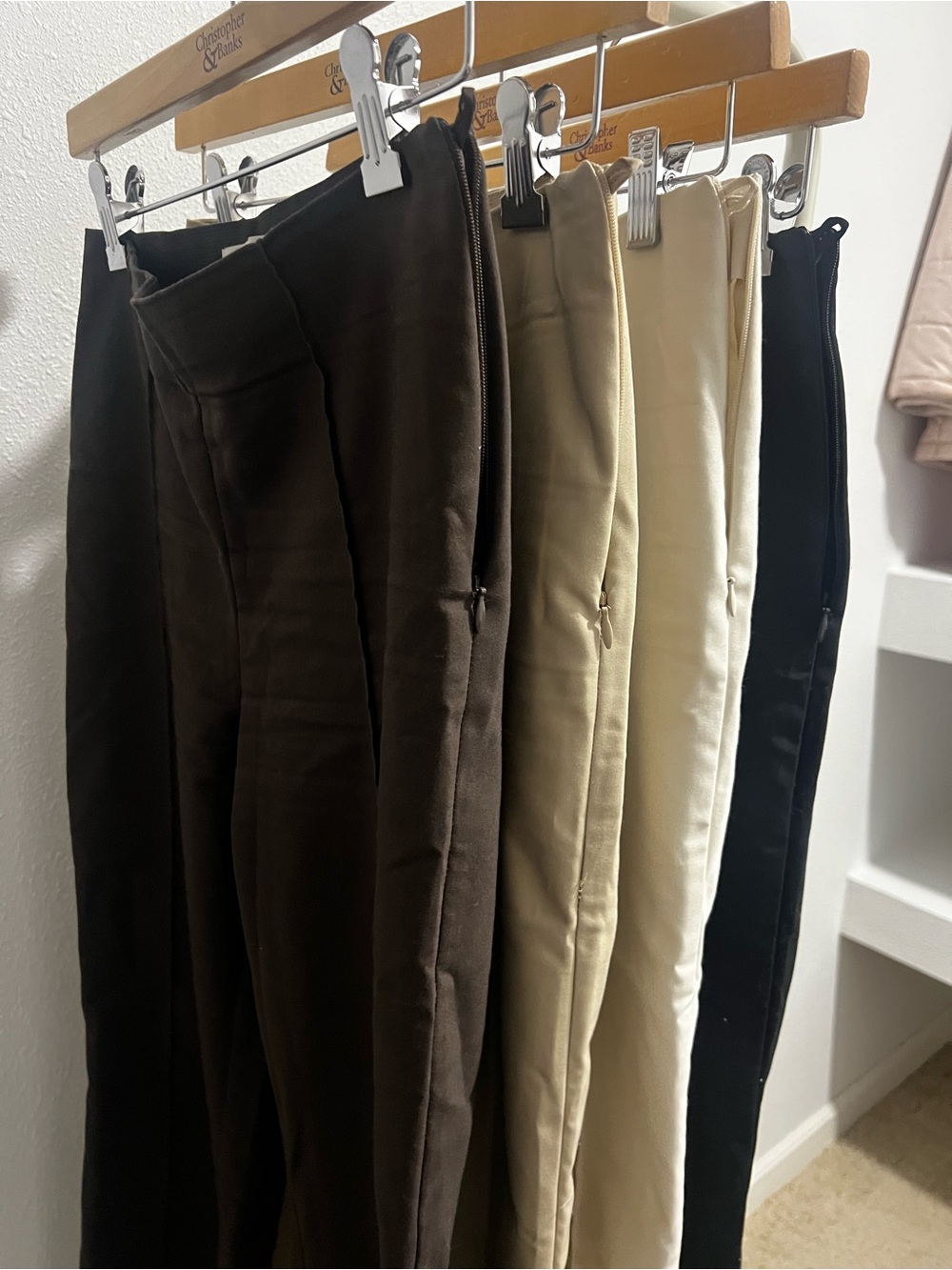 Women’s Neutral Flared Pants - Black, Brown, Tan, Cream